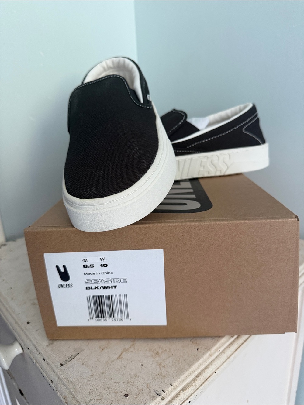 Under Armour Black and White Slip-On Loafers